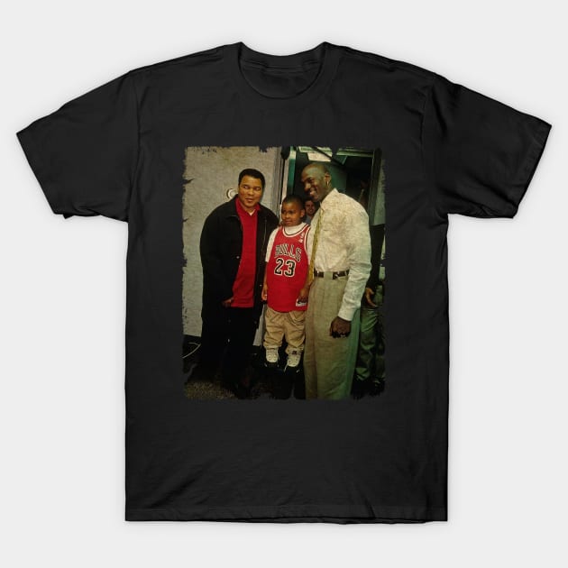 Michael Jordan and Muhammad Ali Before Game 1 of The 1997 NBA Finals T-Shirt by Wendyshopart